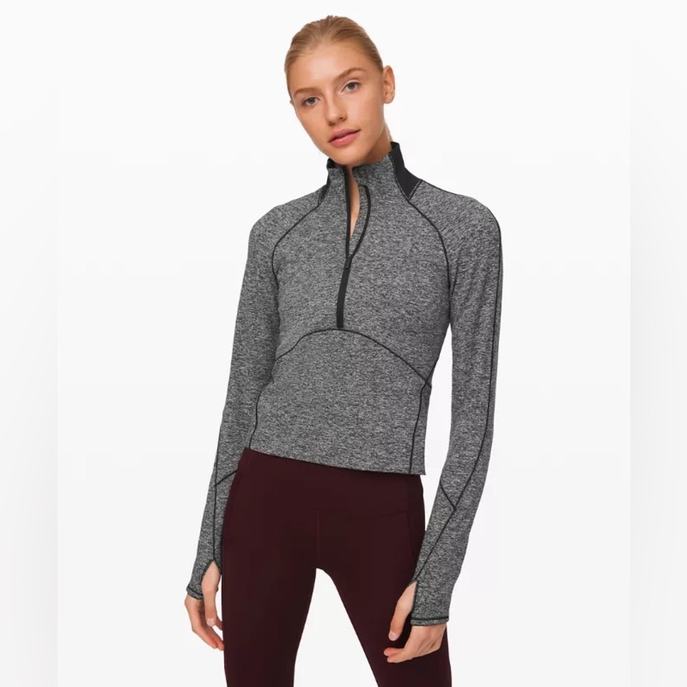 Lululemon Always Alert 1/2 Zip Cropped Sweater